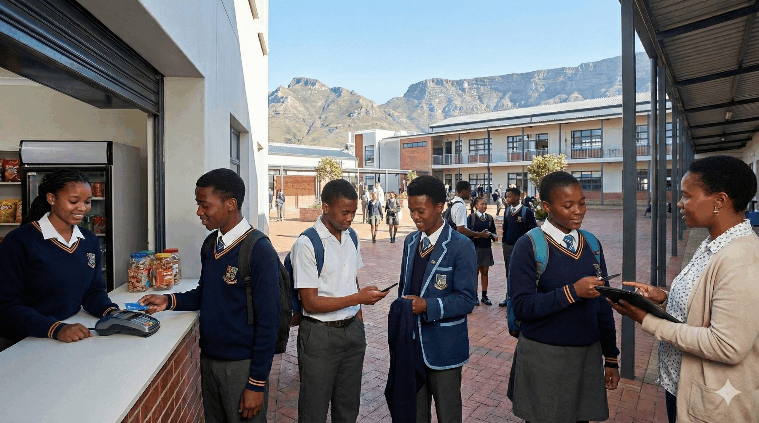Cashless School Tuck shop canteen cafeteria learners students school Cashless Tuck Shop
