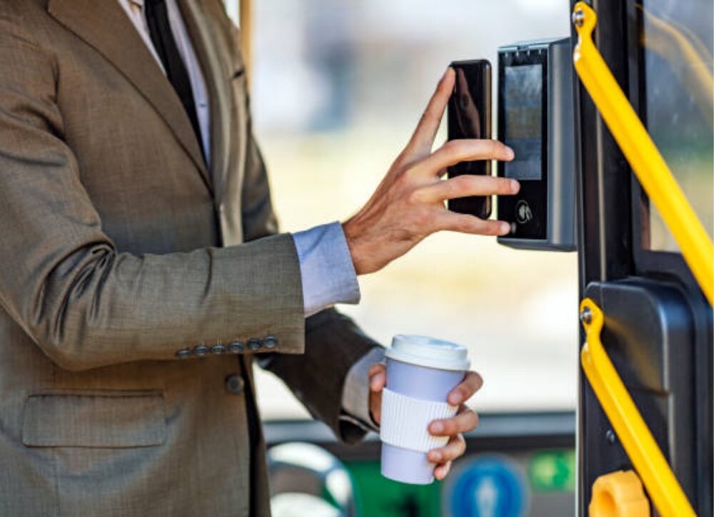 Phone payment on bus
